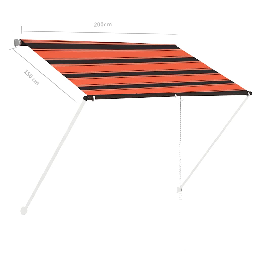 Einziehbare Markise 150×150 cm Blau und Weiß