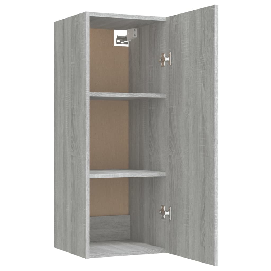 Wandschrank Betongrau 34,5x34x90 cm Holzwerkstoff