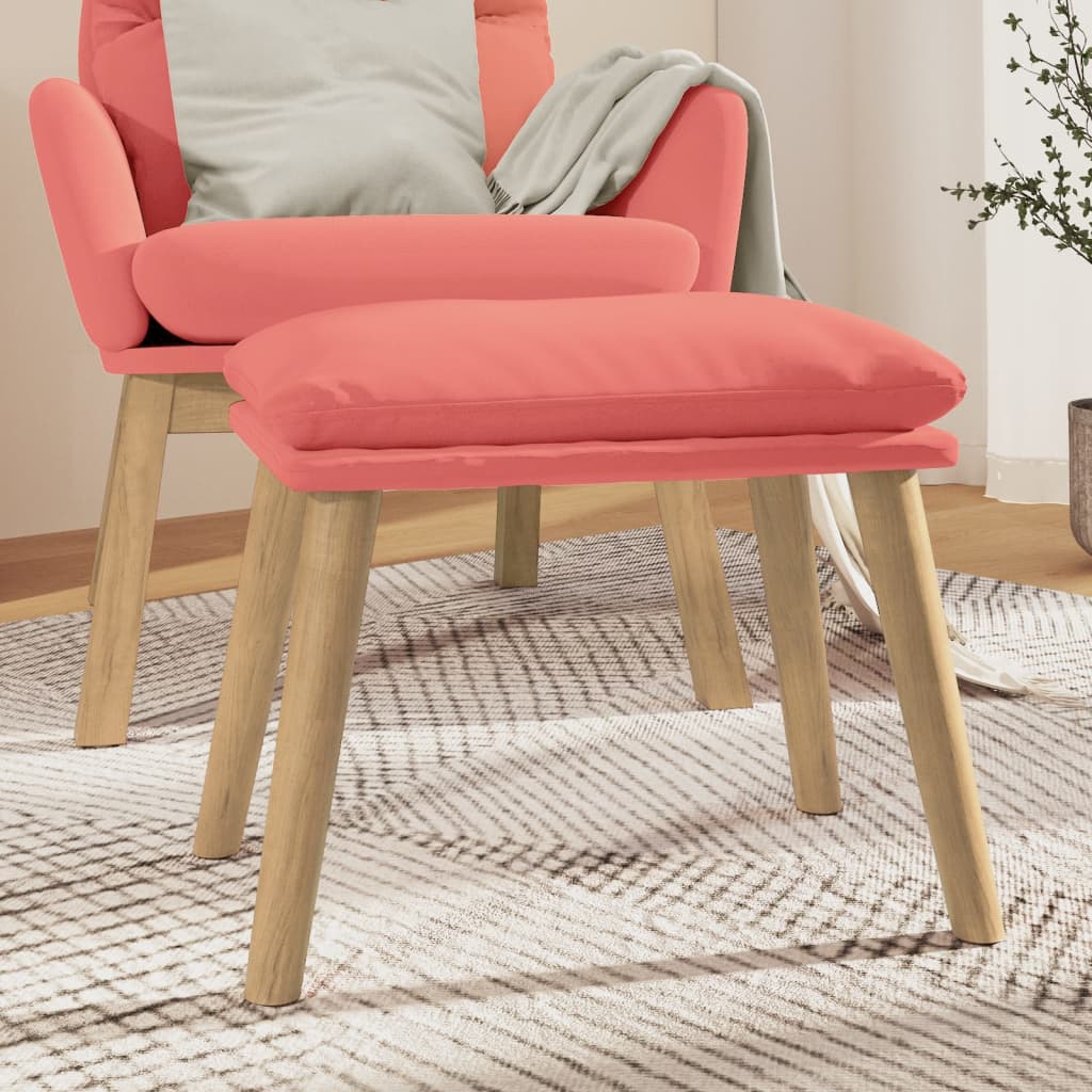 Fußhocker Hellgrau 45x29,5x35 cm Samt