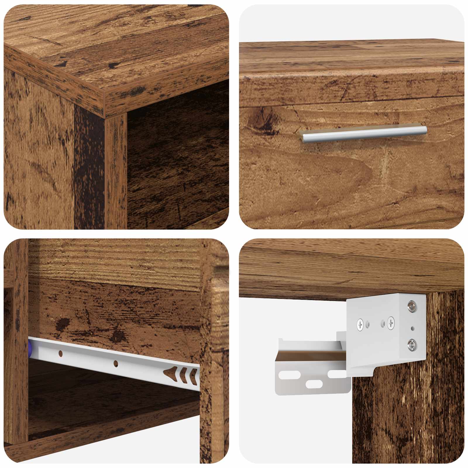 Highboard mit Regal FLORIN Weiß 60 x 35 x 182 cm Holzwerkstoff