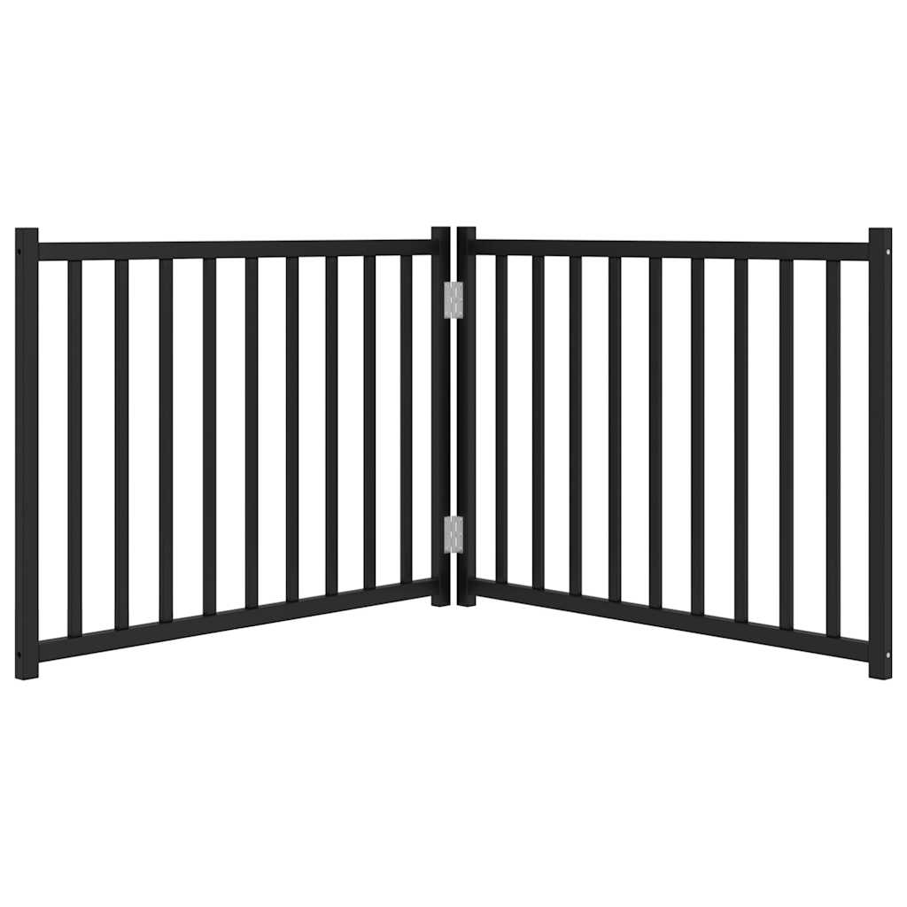 3-tlg. Hundetor Faltbar 150 cm Massivholz Tanne