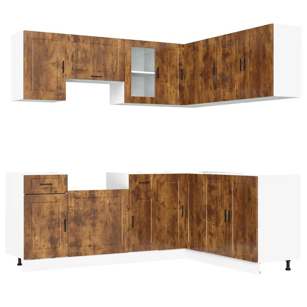 11-tlg. Küchenschrank-Set Porto Weiß Holzwerkstoff