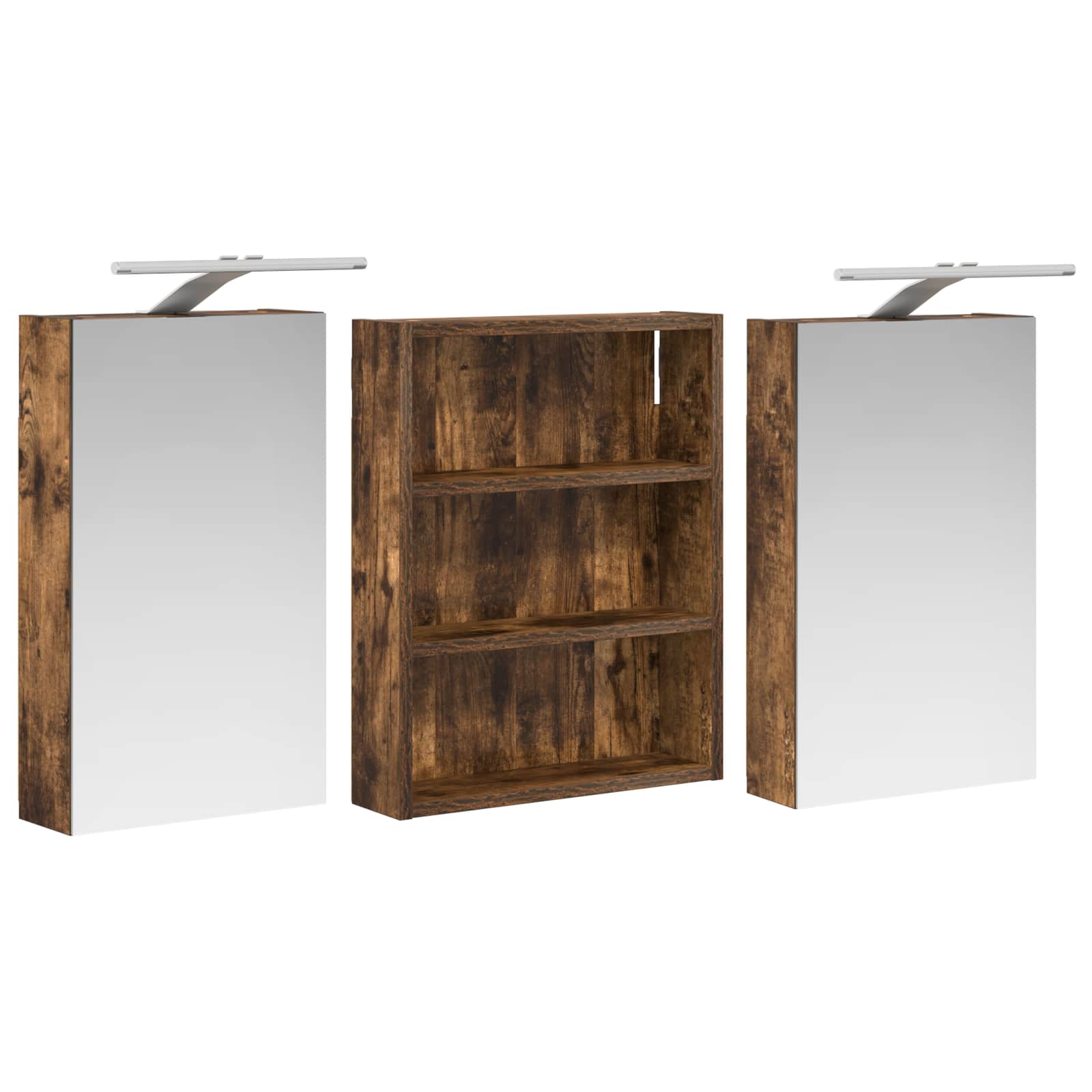 Badezimmerschrank-Set 3 pcs 80 x 10,5 x 50 cm Holzwerkstoff