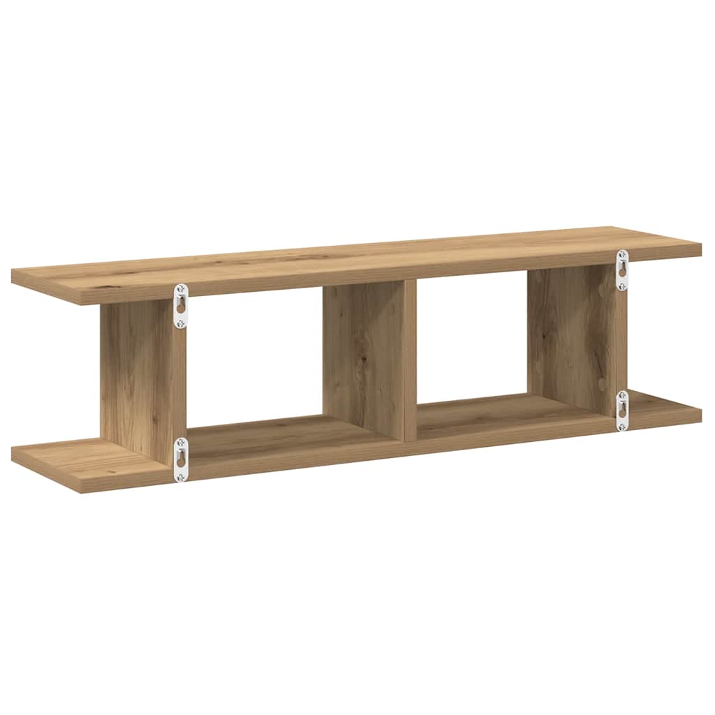 Wandregale 2 Stk. Weiß 75x18x20 cm Holzwerkstoff