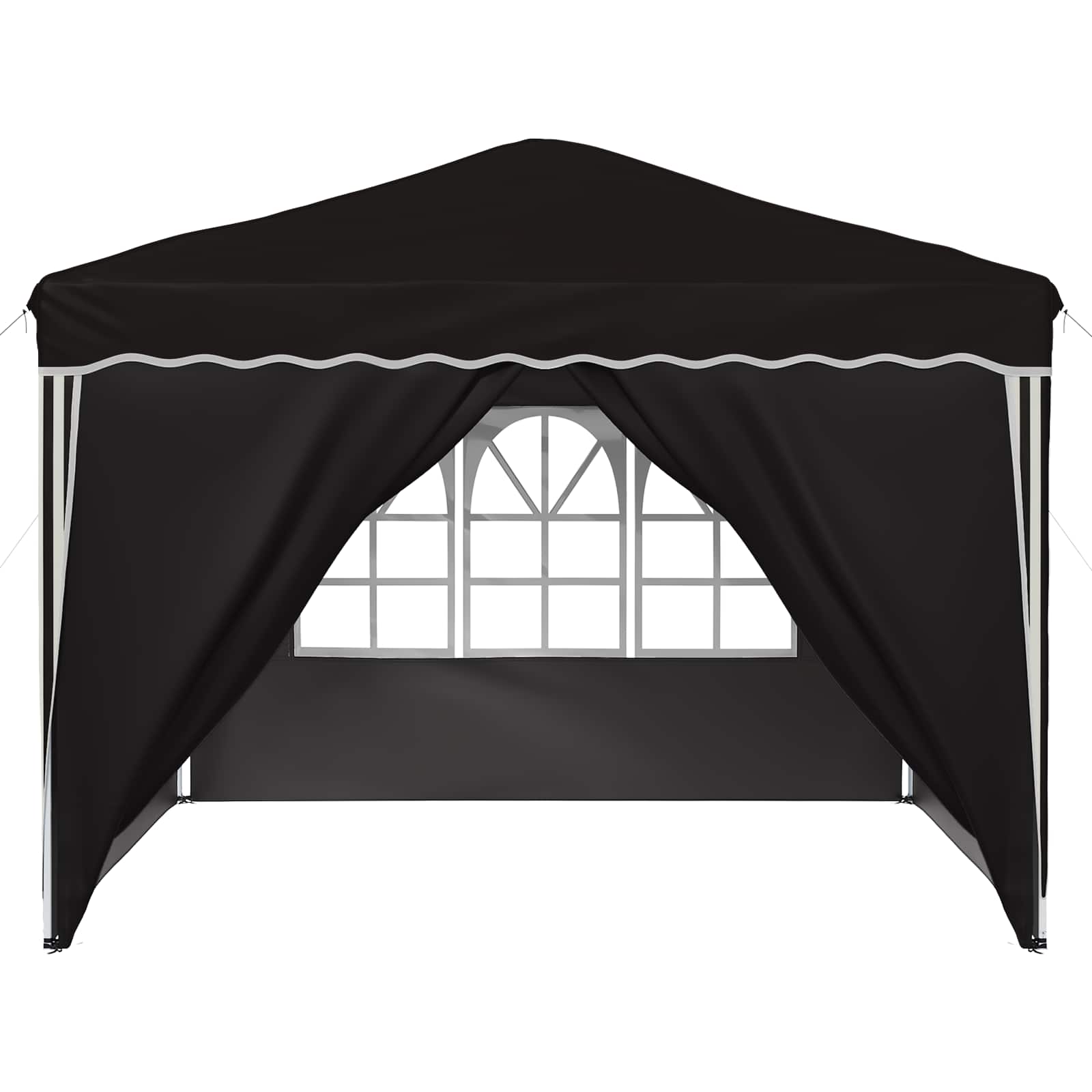 Pop-up Partyzelt 288 x 288 x 245 cm Creme Oxford-Stoff