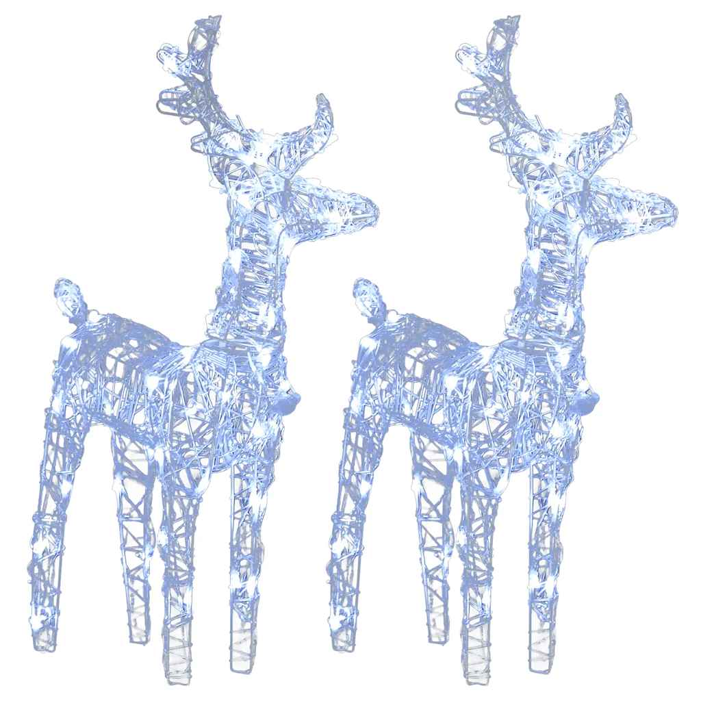 LED-Rentiere 4 Stk. Blau 160 LEDs Acryl
