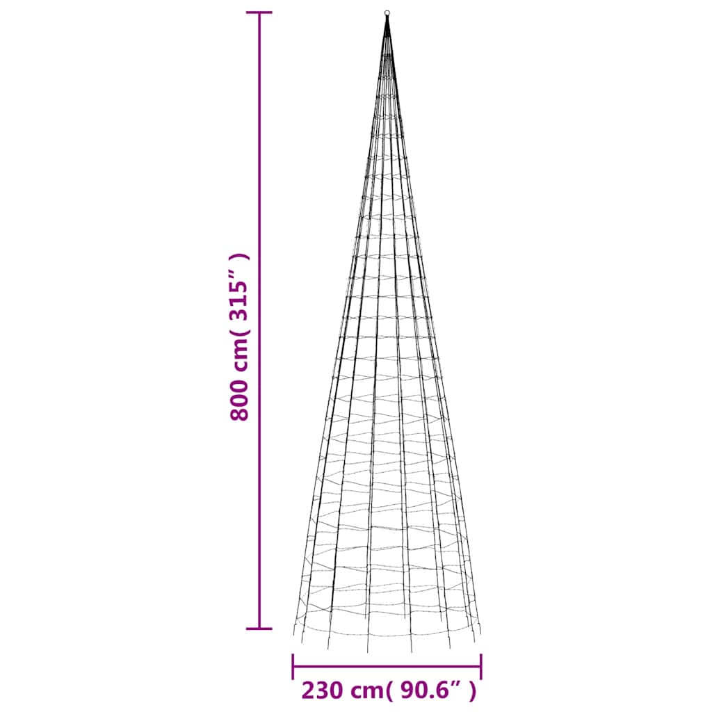 LED-Weihnachtsbaum 200 LEDs Warmweiß 180 cm