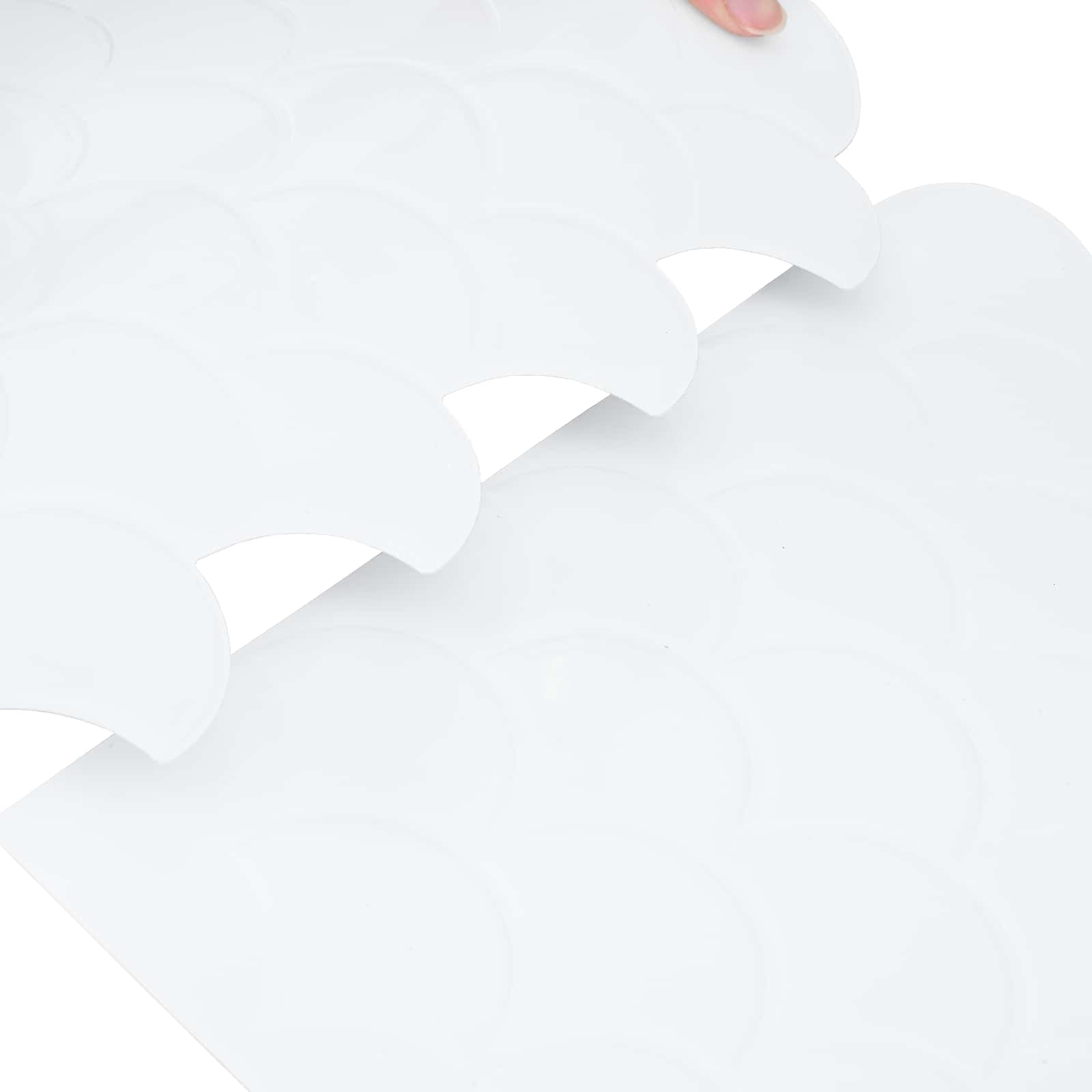 Fischschuppen Fliese 10 pcs Weiß 30 x 30 cm Polyurethan und PET