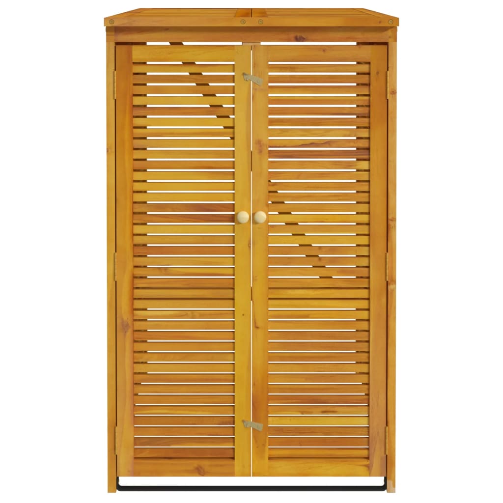 Mülltonnenbox für 2 Tonnen 140x89x117 cm Massivholz Akazie