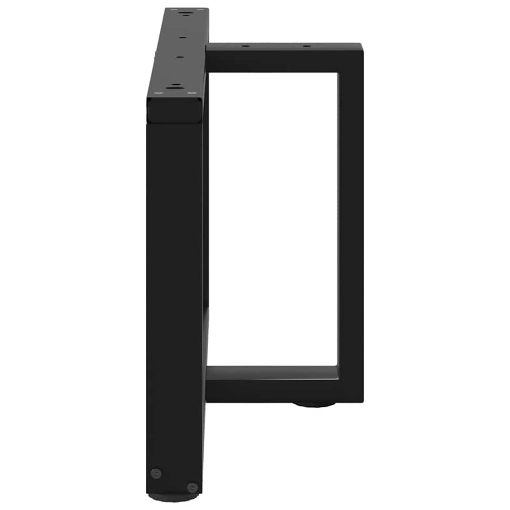 Couchtischbeine T-Form 2 Stk. Schwarz 30x25x(30-31) cm Stahl