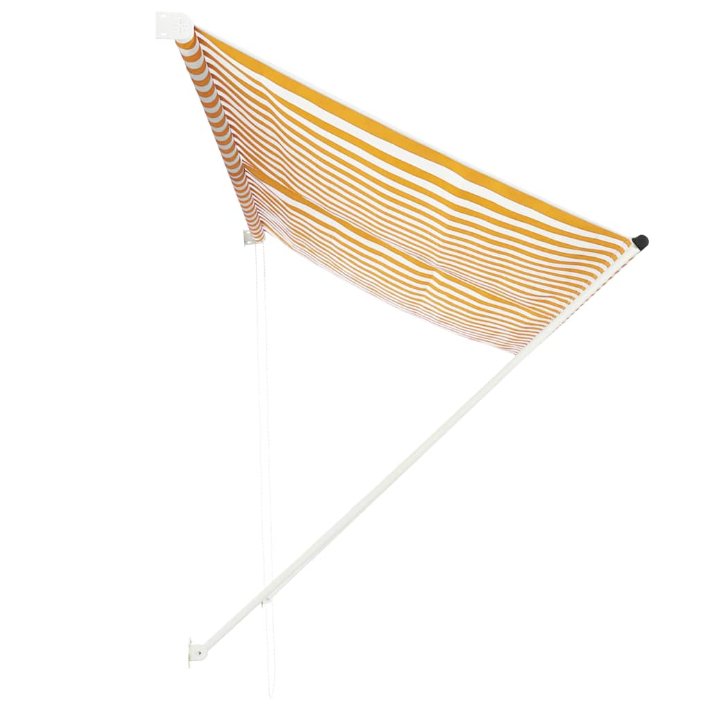 Einziehbare Markise 150×150 cm Blau und Weiß