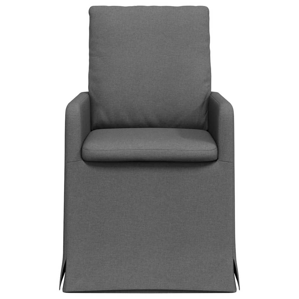 Esszimmerstühle 2 pcs Hellgrau 57 x 67 x 98 cm Stoff