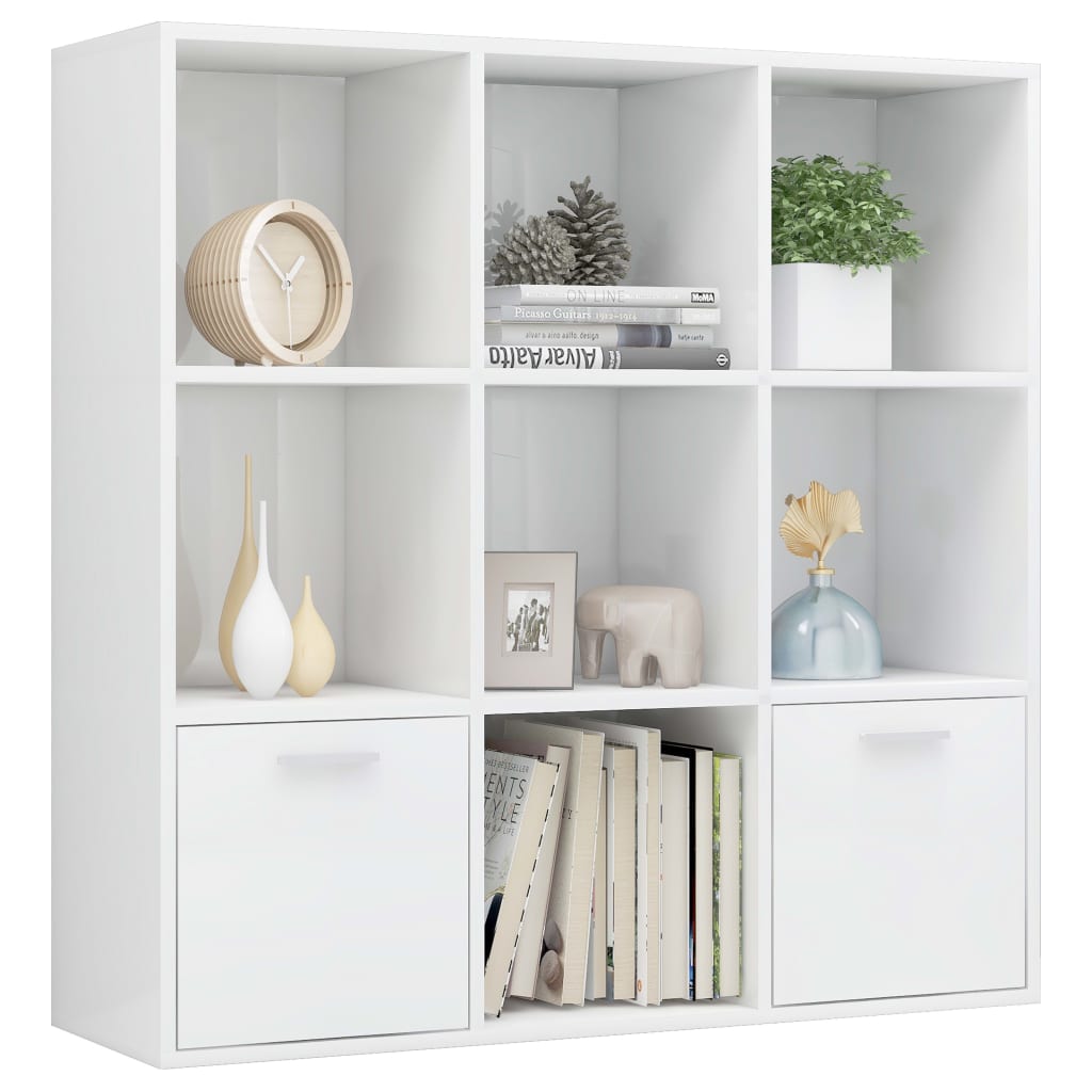 Bücherregal Weiß 98x30x98 cm Holzwerkstoff