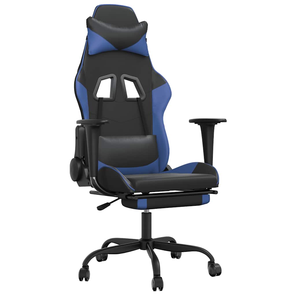 Gaming-Stuhl mit Massagefunktion Schwarz und Rot Kunstleder