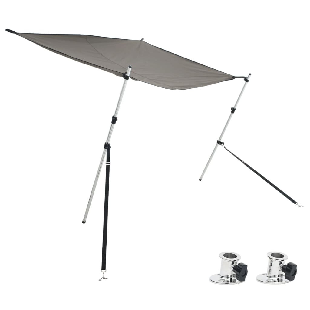 T-Top-Beschattungsverlängerung Weiß 170x170x(113-182,5) cm