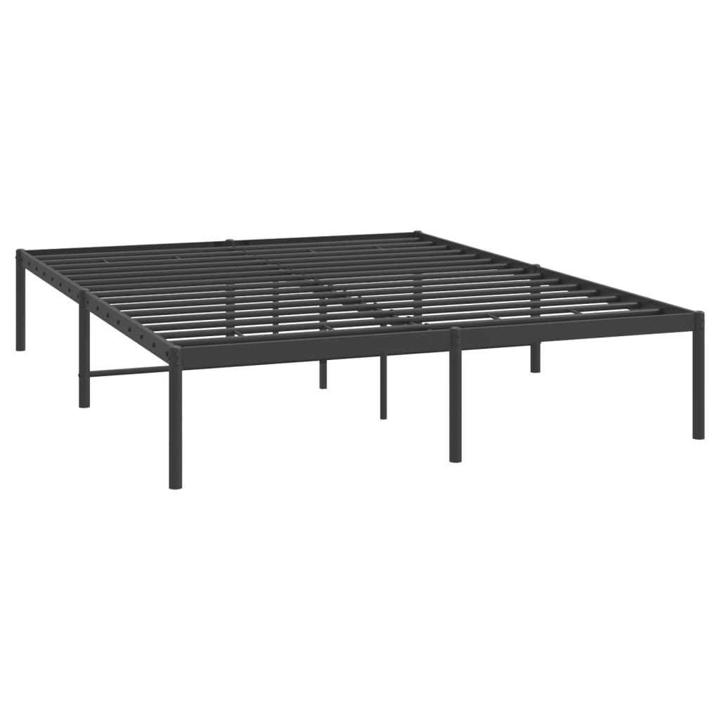 Bettgestell Metall Schwarz 75x190 cm