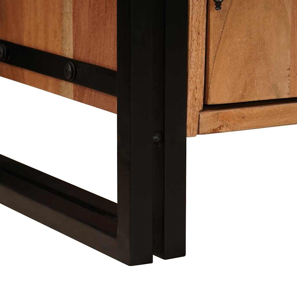 Nachttisch Braun 66 x 35 x 76 cm Massives, grobes Mangoholz