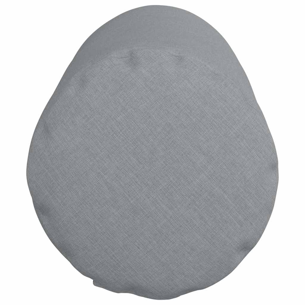 Bolsterkissen 2 Stück Hellgrau Ø 15 x 40 cm Stoff
