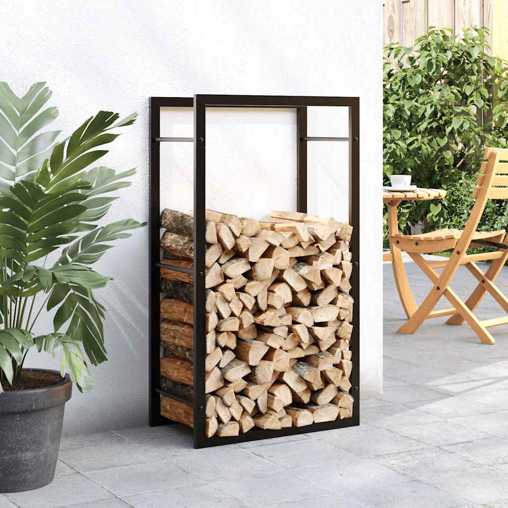 Brennholzregal 50x28x94 cm Edelstahl