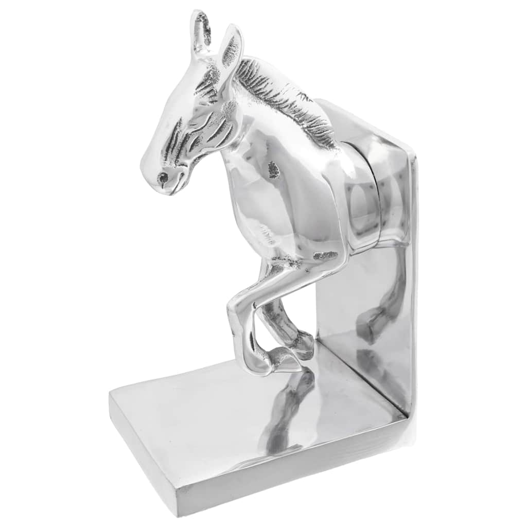 Buchstützen 2 pcs Silber 12 x 9 x 19 cm Aluminium
