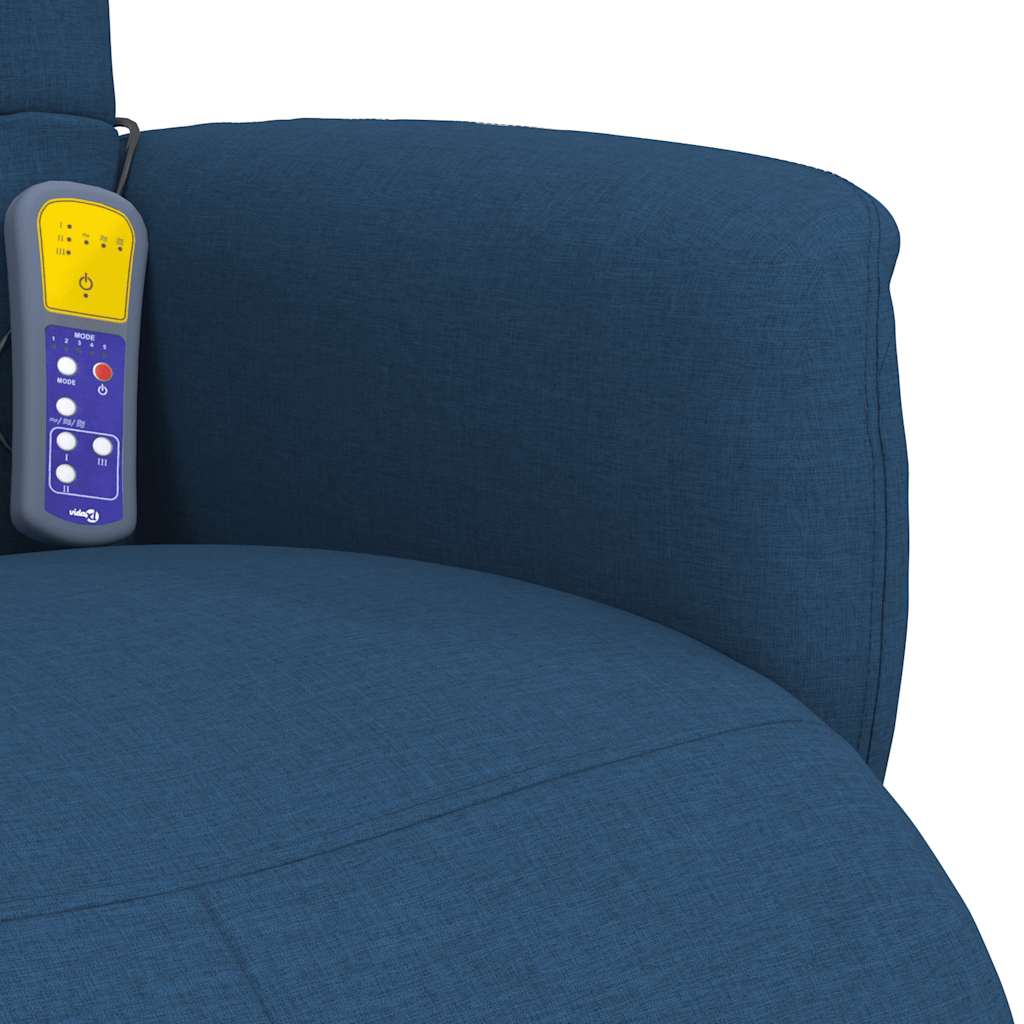 Massagesessel mit Fußteil Braun Stoff