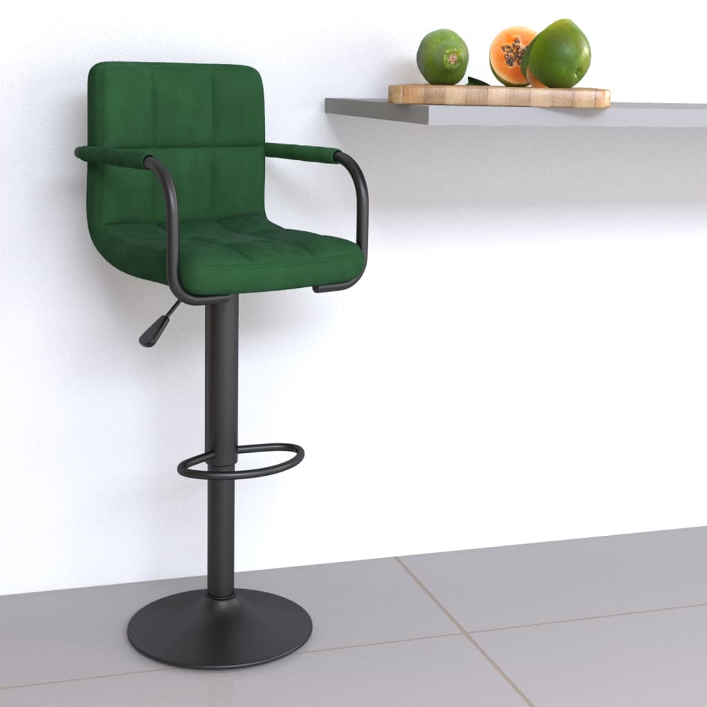 Barhocker 2 Stk. Blau Samt
