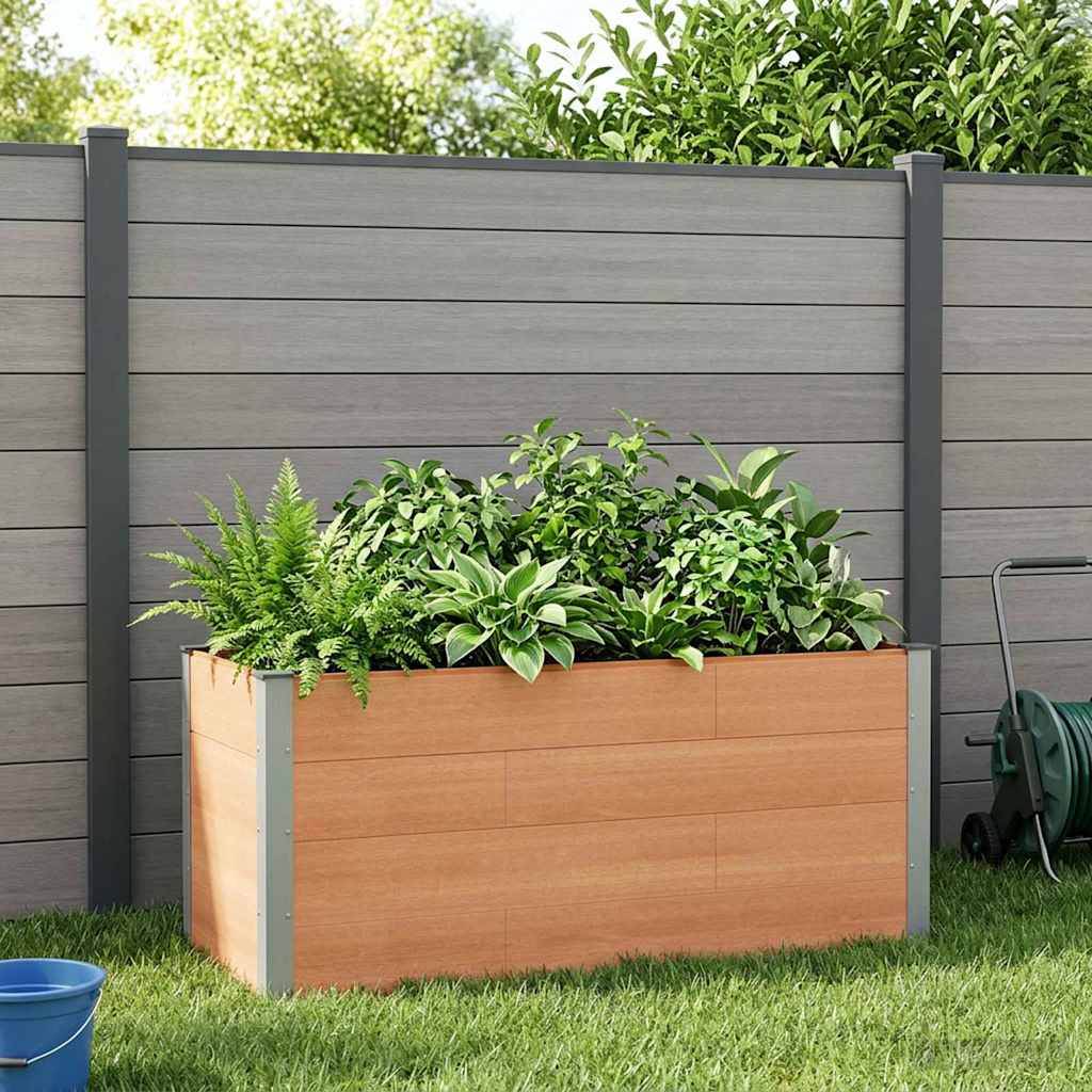 Garten-Hochbeet 200x50x54 cm WPC Grau