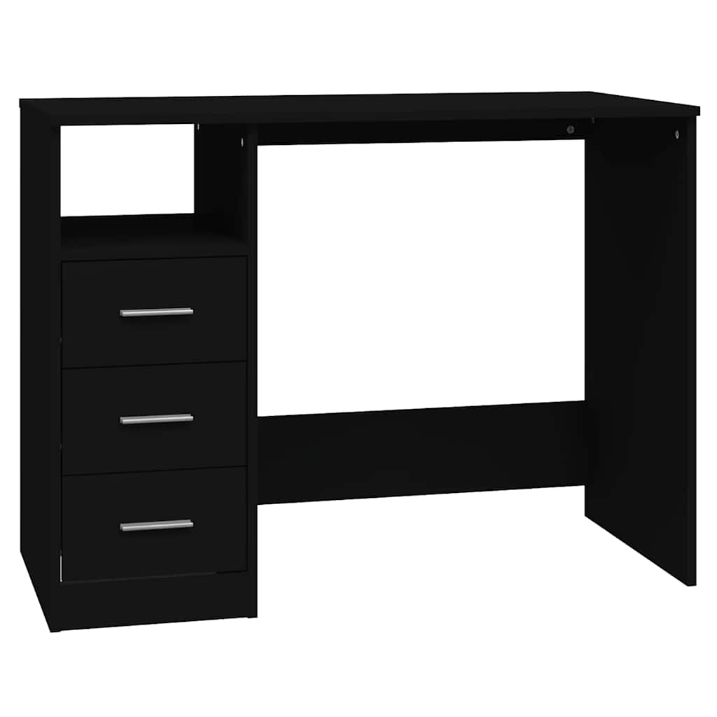 Schreibtisch mit Schubladen Weiß 102x50x76 cm Holzwerkstoff