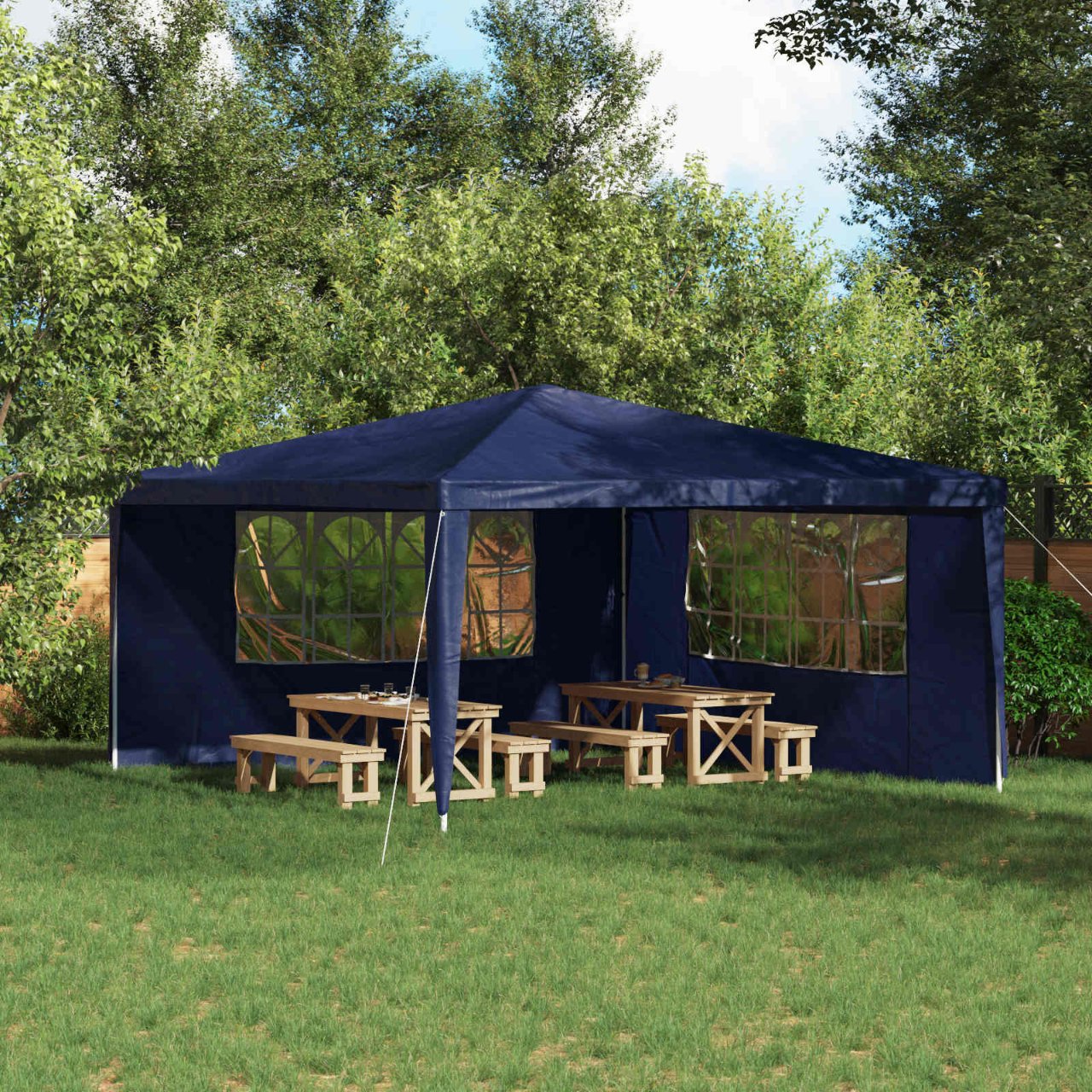 Party Zelt Seitenteil 2 pcs 300 x 195 cm Rot PE und Stahl