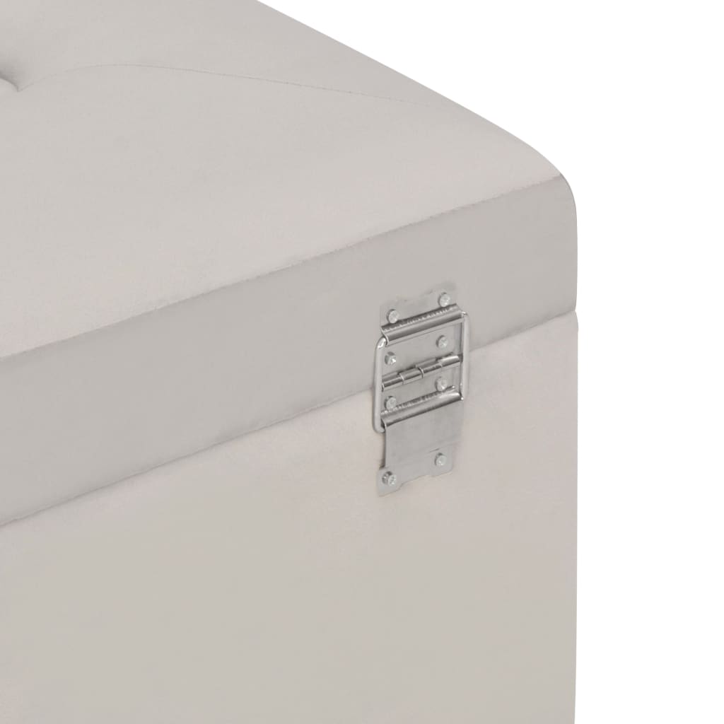 Bank mit Staufach 80 cm Grün Samt
