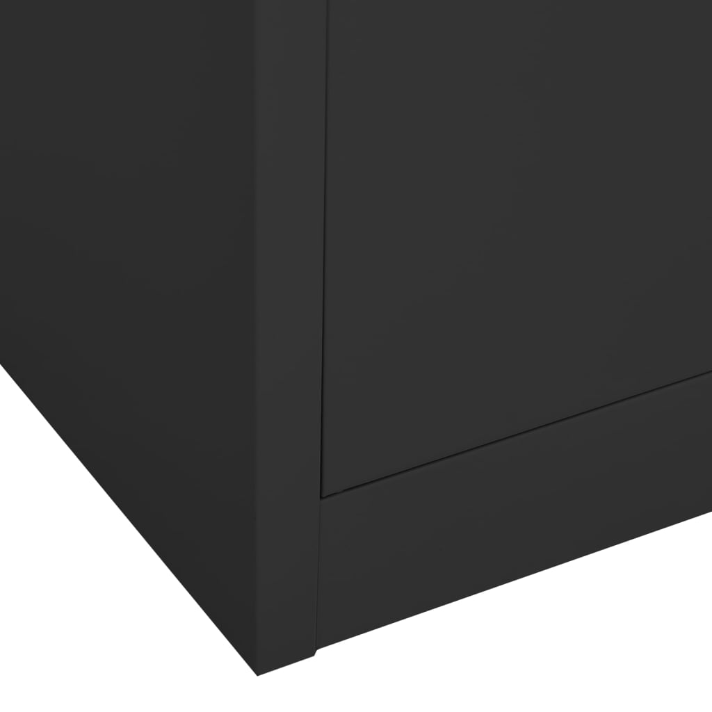 Büroschrank Weiß 90x40x180 cm Stahl