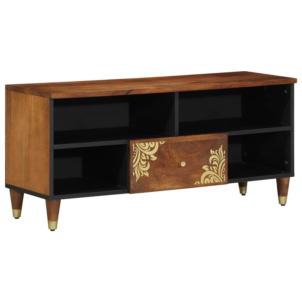 TV-Schränk Honigbraun 100 x 33 x 46 cm Massivholz Mango