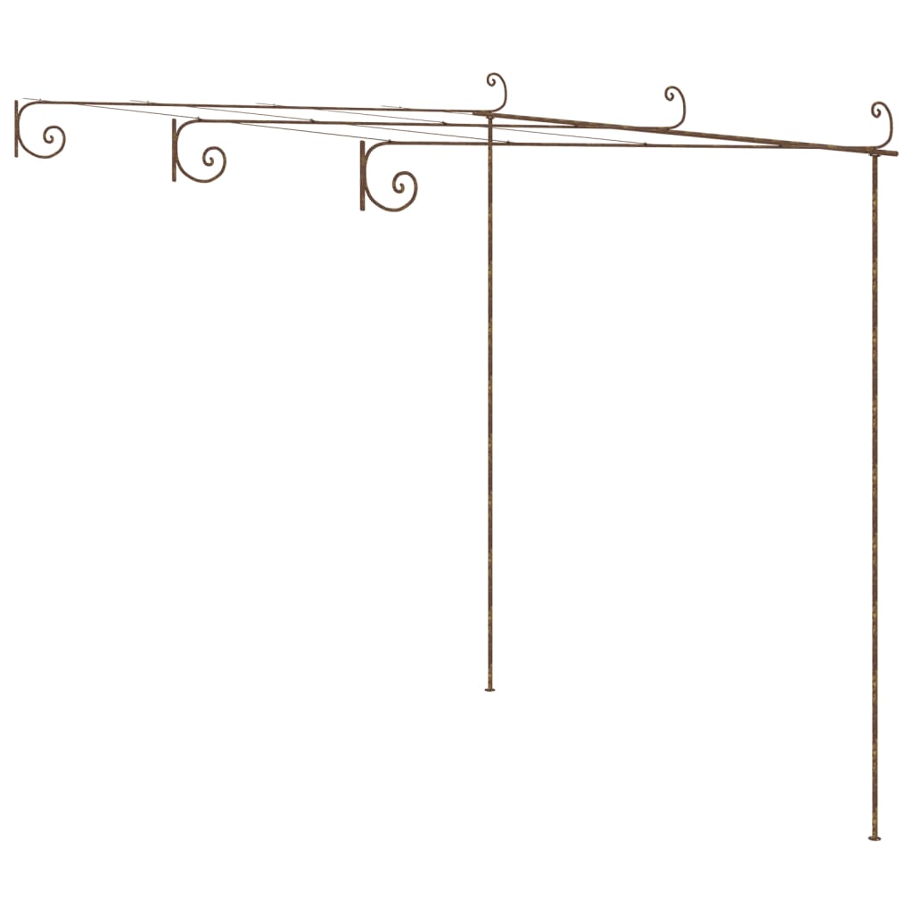 Garten-Pergola Antik-Braun 6x3x2,5 m Eisen