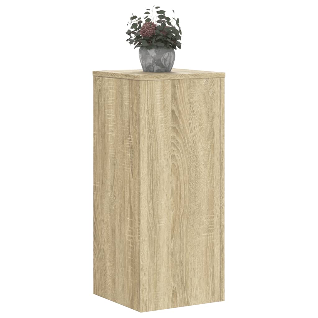 Pflanzenständer 2 Stk. Weiß 33x33x100 cm Holzwerkstoff