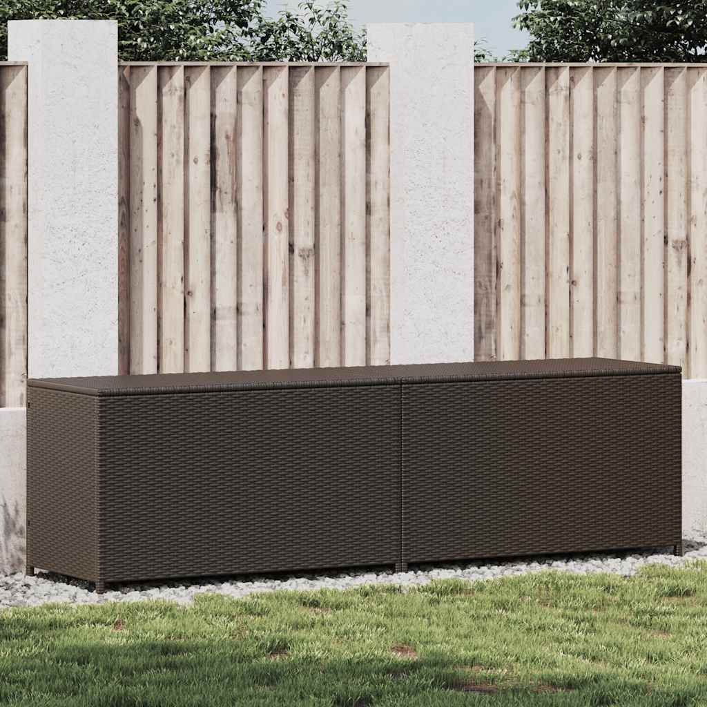 Gartentruhe Schwarz 283L Poly Rattan