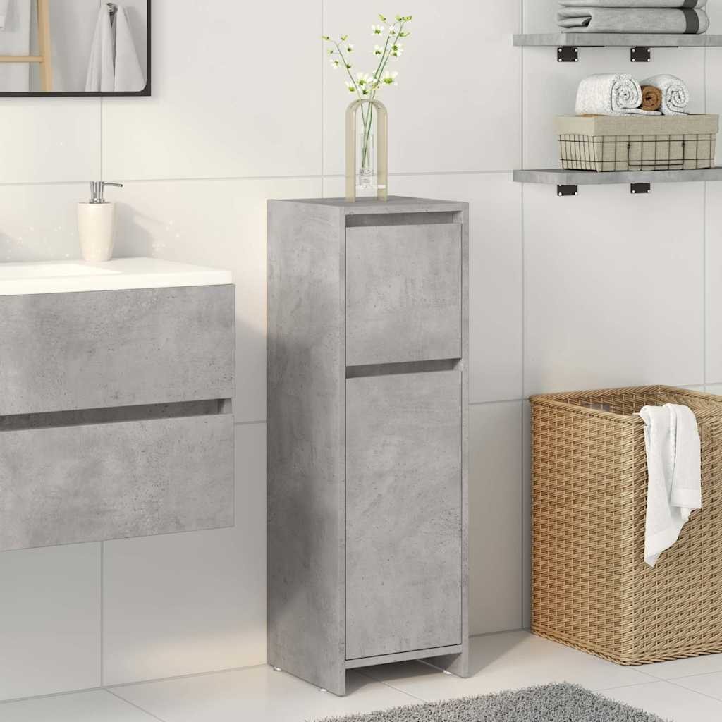Badezimmerschrank Weiß 30x30x95 cm Holzwerkstoff