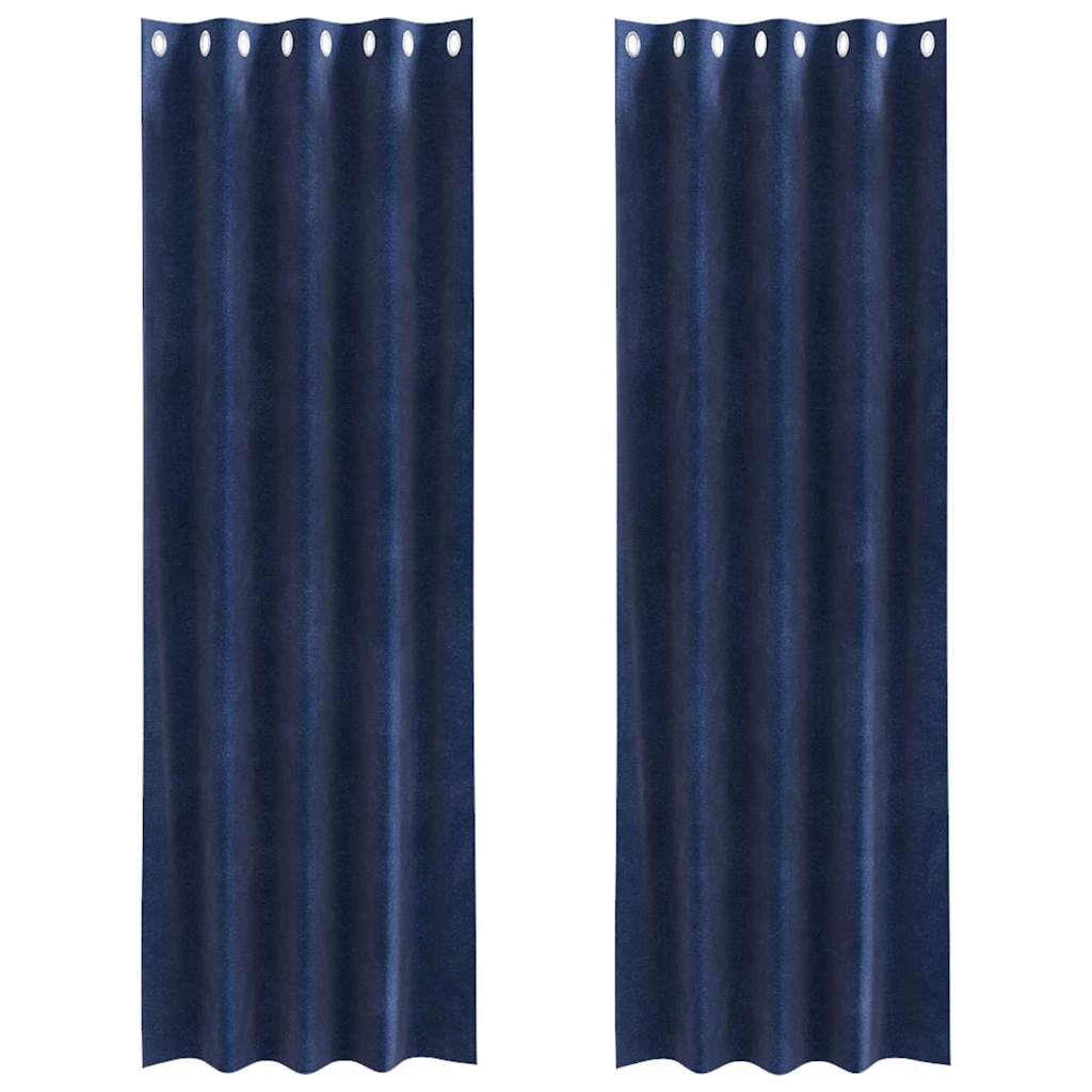 Verdunkelungsvorhänge 2 pcs Schwarz 140 x 140 cm Samt