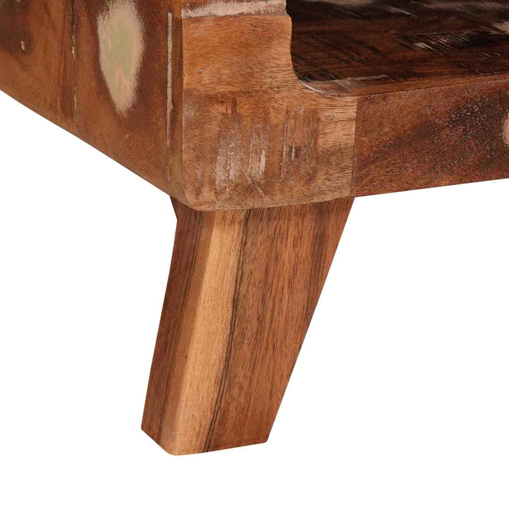 Beistelltisch mit Regal Braun 40 x 40 x 49 cm Massivholz Mango