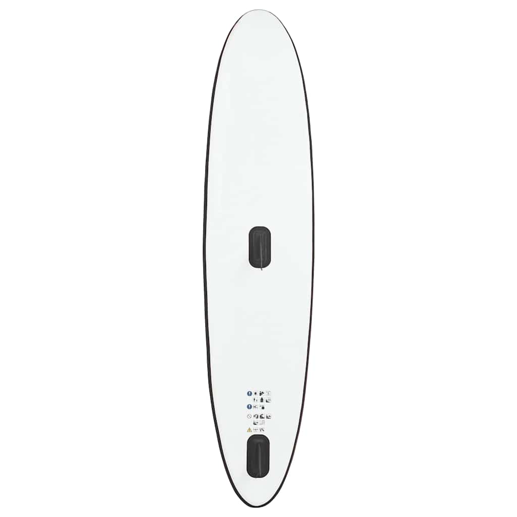 Aufblasbares SUP-Board mit Segel Set Rot und Weiß