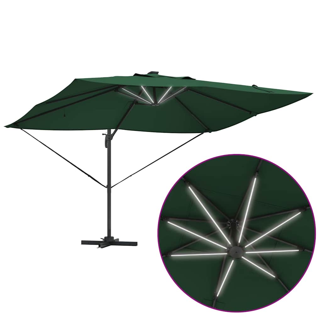 Sonnenschirm Sand 352 x 251 x 265 cm Polyester und Aluminium
