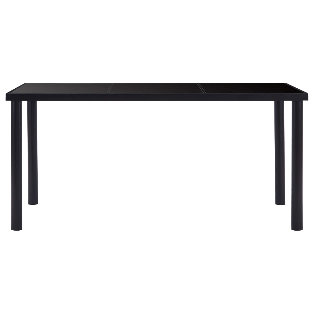 Esstisch Schwarz 120 x 60 x 75 cm Hartglas