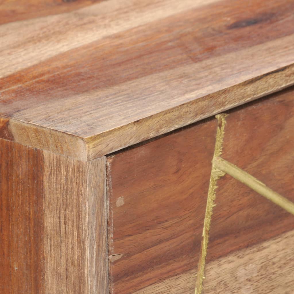 Schreibtisch mit Schubladen 100x55x75 cm Massivholz Mango