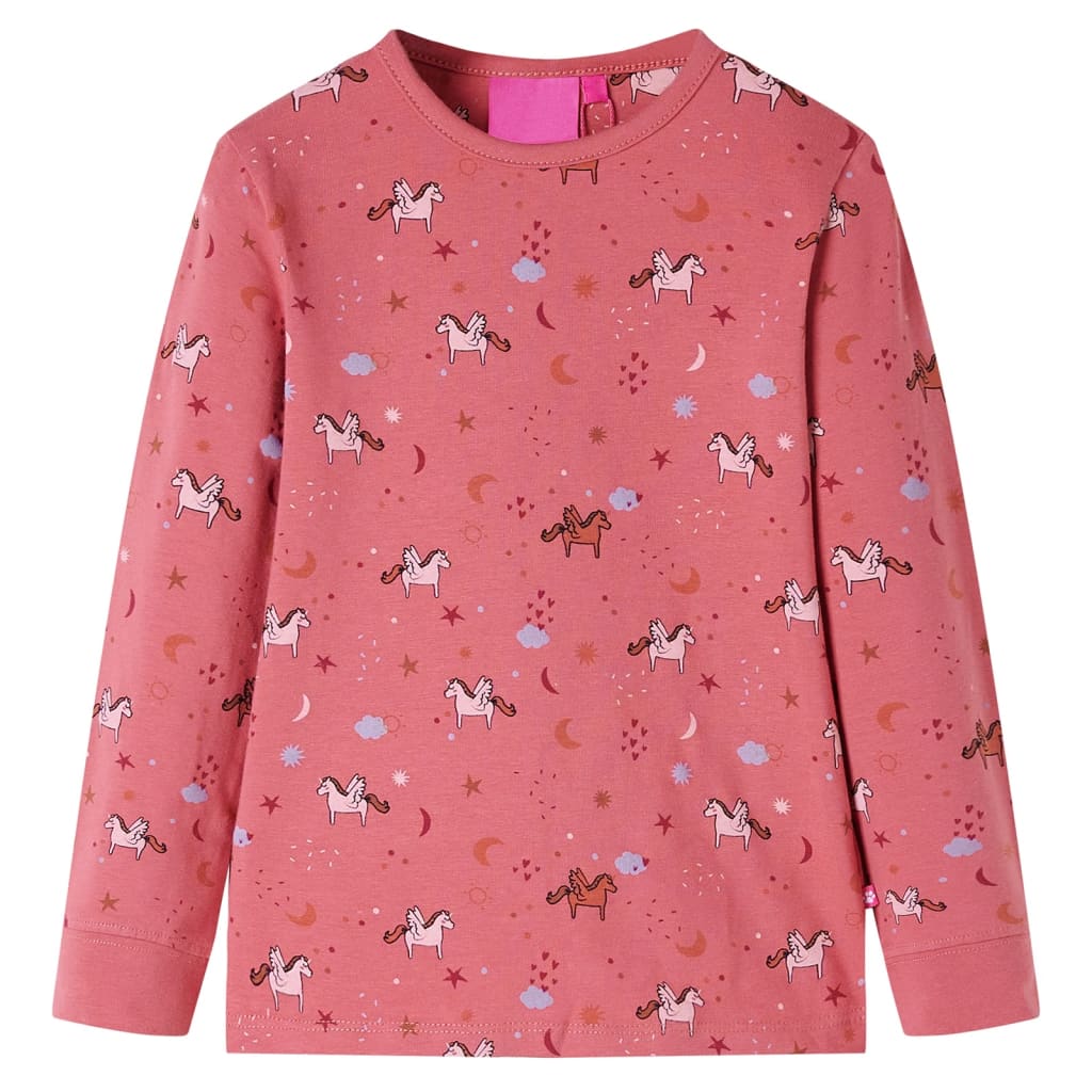 Kinderpyjama mit Langen Ärmeln Altrosa 92