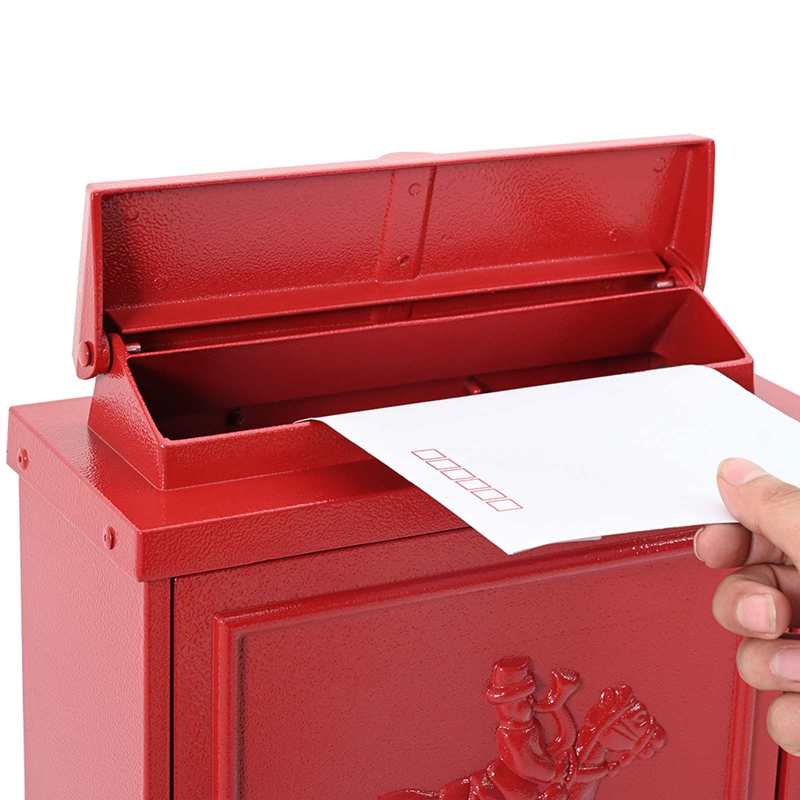 Wandmontierter Briefkasten Grün 29 x 13 x 41 cm Gussaluminium