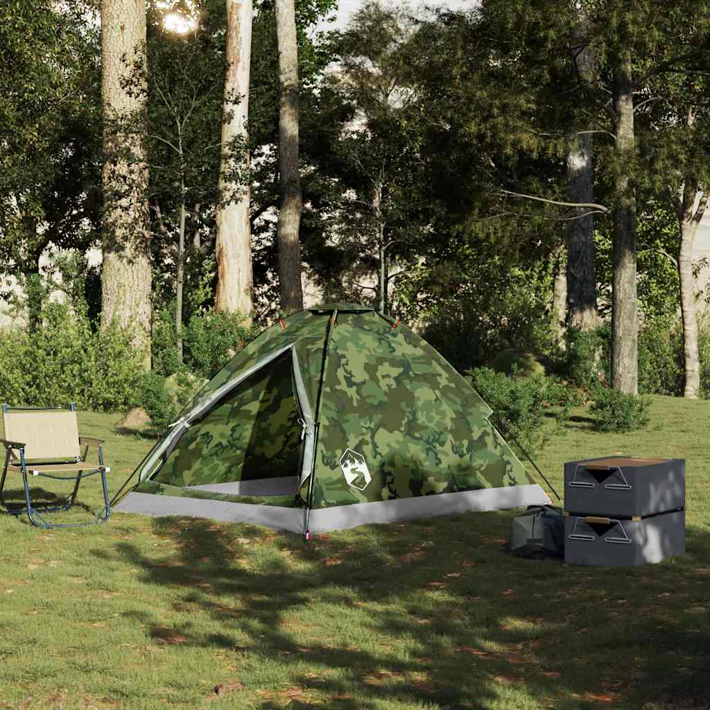 Kuppel-Campingzelt 2 Personen Olivgrün Wasserdicht