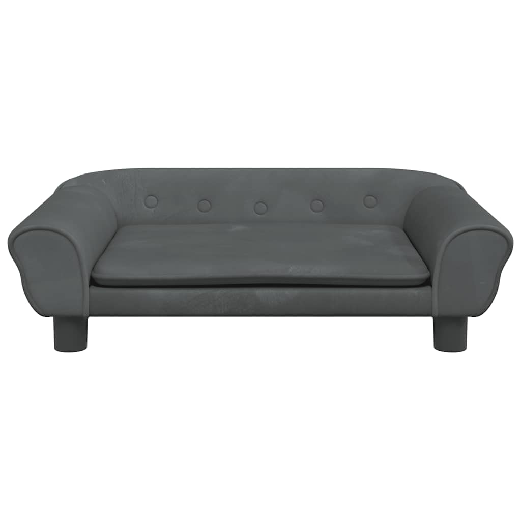 Kindersofa Blau 100x50x26 cm Samt