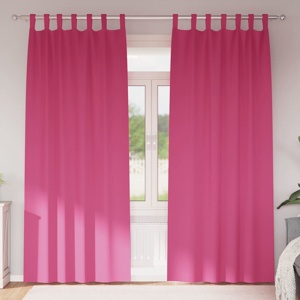Verdunkelungs-Vorhänge mit Ringen 2 pcs Beige 140 x 140 cm