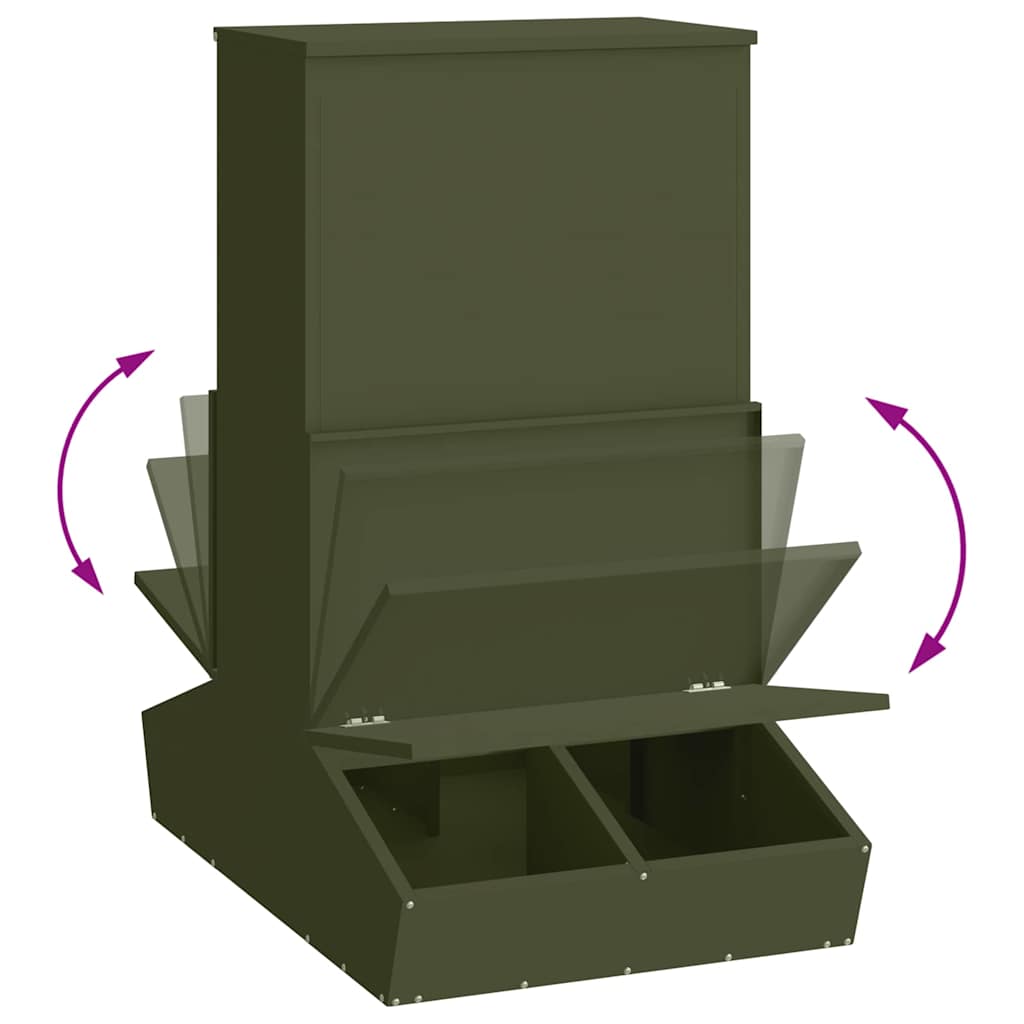 Schweinfutterspender Schwarz 55 x 38 x 76 cm
