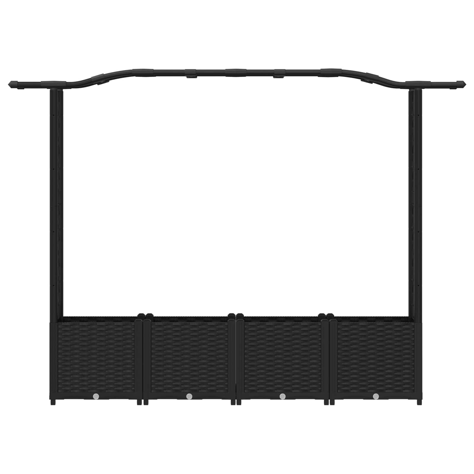 Hochbeet mit Rankgitter und Dach Braun 124 x 40 x 123 cm PP
