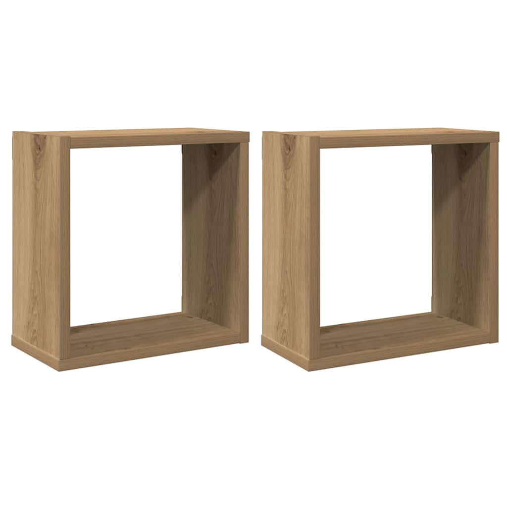 Würfelregale 2 Stk. Weiß 30x15x30 cm